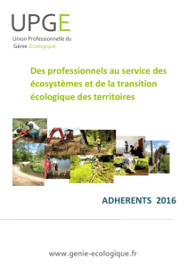 Des professionnels au service des écosystèmes et de la transition