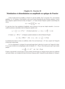 Modulation et démodulation en amplitude en optique de Fourier