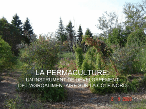 Principes de la permaculture et réalisations de Permanord