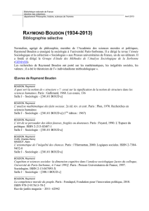 raymond boudon (1934-2013) - Bibliothèque nationale de France