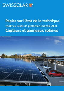 Papier sur l`état de la technique Capteurs et panneaux solaires