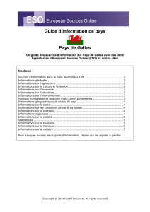 Guide d`information de pays Pays de Galles - ORCA