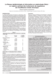 Le Réseau épidémiologie et information en néphrologie (Rein) : un