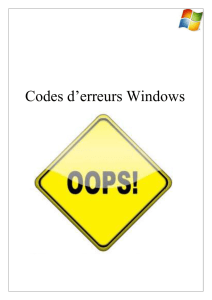 Codes d`erreurs Windows - 3Kernels