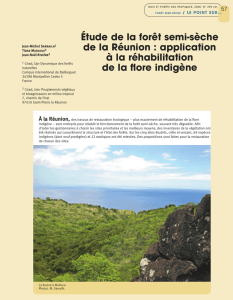 Étude de la forêt semi-sèche de la Réunion