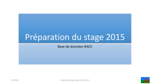 Stage 2015 (Base de données RACE)