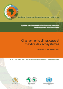 Document de travail n°9: Changements climatiques et viabilité des