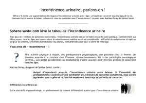 Incontinence urinaire, parlons-en - Relations
