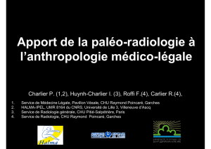 Apport de la paléo-radiologie à l`anthropologie médico