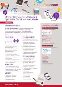 Master Commerce Marketing Spécialité Distribution et