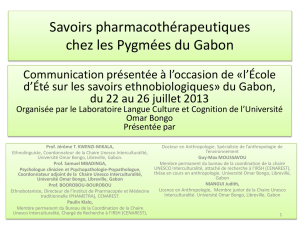 Savoirs pharmacothérapeutiques chez les Pygmées du Gabon