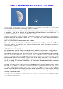 image du mois de décembre 2014 : Lune du soir + Lune cendrée