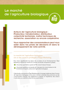 Le marché de l`agriculture biologique