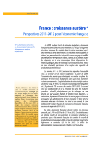 France : croissance austère - OFCE