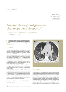 Pneumonie à cytomégalovirus chez un patient séropositif