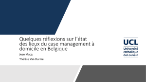 État des lieux du case management en Belgique