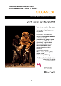 gilgamesh - Théâtre des Marionnettes de Genève
