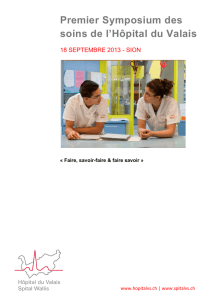 Premier Symposium des soins de l`Hôpital du Valais