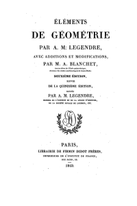 Legendre, Adrien-Marie (1752-1833). Eléments de