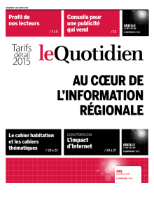 Tarifs 2015 - Le Quotidien