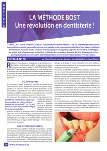 LA MÉTHODE BOST Une révolution en dentisterie