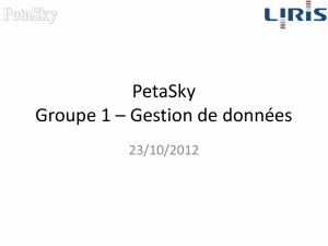 PetaSky Groupe 1 – Gestion de données