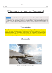 L`éruption du volcan Tavurvur