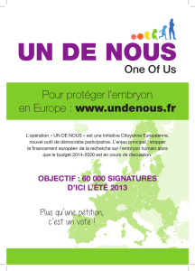 Pour protéger l`embryon en Europe : www.undenous.fr
