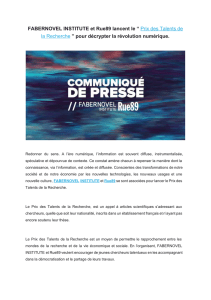 FABERNOVEL INSTITUTE et Rue89 lancent le “ ​Prix des Talents