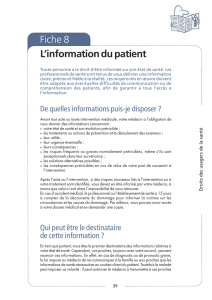 L`information du patient - Le Défenseur des Droits