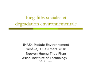 Inégalités sociales et dégradation environnementale