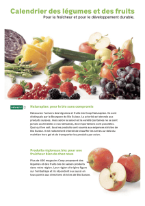 Calendrier des légumes et des fruits