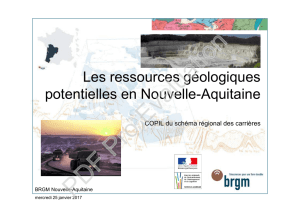 Les ressources géologiques potentielles en Nouvelle