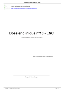 Dossier clinique n°10 - ENC