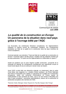 La qualité de la construction en Europe