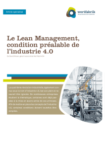 Le Lean Management, condition préalable de l`industrie 4.0