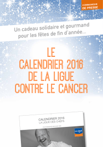 Calendrier 2016 - Ligue contre le cancer du 95