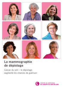 La mammographie de dépistage