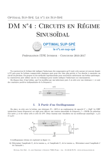 DM n°4 : Circuits en Régime Sinusoïdal
