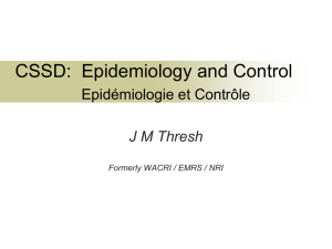 CSSD: Epidemiology and Control