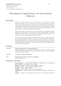 Développeur d`applications et de sites Internet - Bénévole -