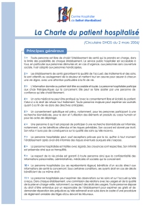 La charte de la personne hospitalisée