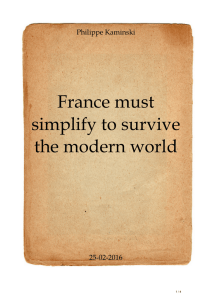 France must simplify to survive the modern world