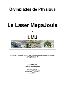 Le laser Mégajoule