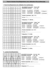 Tracé et lecture d`oscillogrammes avec utilisation d`un oscilloscope I
