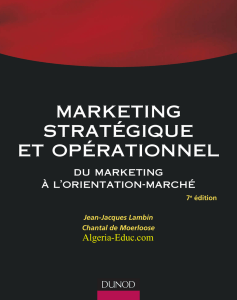 Marketing stratégique et opérationnel - 7e édition