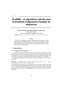 PLaSMA : un algorithme hybride pour le probl`eme d`alignement