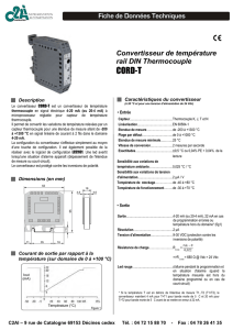 CORD-T - convertisseur - Sonde de température thermocouple