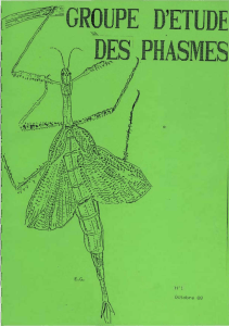Le Monde des Phasmes 1 (Octobre 1988).