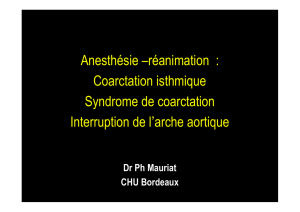 Coarctation et interruption arche aortique Ph Mauriat